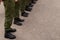 Legs of the military in the ranks