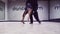 Legs of professional dancers dancing tango