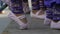 Legs teen girl in ballet flats slow motion video