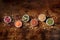 Legumes, overhead flat lay shot of a variety of pulses