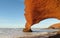 Legzira stone arch on beach in Morocco