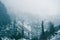 Leh Manali highway leading to Rohtang pass during snowfall