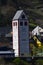 Lehmen, Germany - 04 23 2021: White tower at waterfront Lehmen