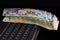 Lei banknotes on keyboard. Selective focus on stack of LEI romanian money