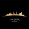 Leicester England city skyline silhouette black background