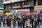 LEICESTER SQUARE, LONDON, ENGLAND- 12 December 2020: Hong Kong protesters at Leicester Square at the Mourning event for The Battle