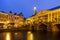 Leiden city hall and koornbrug during dusk