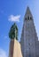 Leif Eriksson Statue Hallgrimskirkja Church Reykjavik Iceland