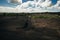 Leilani Estate, Hawaii, USA. - Kilauea volcano eruption hardened black lava field