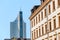 Leipzig city street view with skyscrapper Panorama Tower building at the background