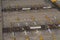 Leipzig, DHL cargo hub with main cargo apron, main buildings and hangar and many cargo airplanes parked on apron - aerial view