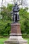 Leipzig, Germany - April 21, 2024: Monument to Ernst Karl Erdmann Heine, a lawyer, entrepreneur and industrial pioneer who shaped