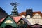 Leipzig, Germany - December 17, 2023: Weihnachtsmarkt, or Christmas market fair on Market Square in Old City of Leipzig, Saxony