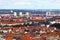 Leipzig, Germany - February 24, 2024: Aerial view of Leipzig from the Monument to the Battle of the Nations