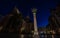 Leipzig, Germany - July 02, 2022: The Nikolai pillar at the Nikolai square. Built in view of its importance in the 1989 peaceful