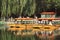 Leisure boats at a lake in Beijing