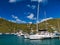 Leisure boats moored at Soper\\\'s Hole Marina on the western side of Tortola, off Frenchman\\\'s Cay.