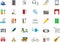 LEISURE colored flat icons