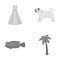 Leisure, hobbies, textiles and other web icon in monochrome style., plant, celebration, tourism, icons in set collection