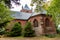 Lekno, zachodniopomorskie / Poland - October, 22, 2019: Christian church in Central Europe. Old brick temple building