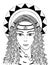 Lelia is the goddess of youth and love. black and white. vector