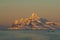 Lemaire strait coastal landscape, mountains and icebergs, Antarctic