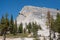 Lembert Dome on a sunny summer day, located in Yosemite National Park California, along the Tioga Pass Road