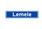 Lemele isolated Dutch place name sign. City sign from the Netherlands.