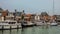 LEMMER, NETHERLANDS - JUNE 2018: Lemstersluis and canal in the city center of Lemmer near Ijselmeer