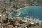 Lemnos island harbor in Greece. Greek port at Limnos.
