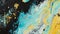 Lemon Aqua Fusion: Contemporary Paint Pour Abstract