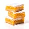 Lemon Bars: Delicious Citrus Treats On A White Background