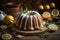 Lemon Bundt Cake on Rustic Wooden Backdrop