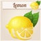 Lemon. Cartoon vector icon