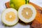 Lemon citron cedrate or Citrus medica, large fragrant citrus fruit with thick rind