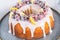 Lemon cranberry bundt cake