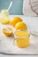 Lemon curd, homemade lemon sauce in a jar