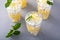 Lemon curd layered dessert shots for a party