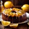 Lemon Drizzle Cake , traditional popular sweet dessert cake