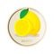 Lemon flat circle sticker