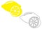 Lemon, fruit. Coloring page, game for kids. Vector illustration.