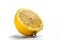Lemon fruit isolated on white. Neural network AI generated