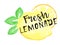 Lemon fruit label and sticker - Fresh Lemonade