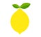 Lemon fruit with leaf icon