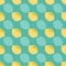 Lemon fruit minimal seamless pattern design illustration on green