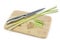 Lemon grass on chopping board