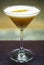 Lemon and honey martini cocktail drink glass