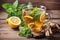 Lemon and Honey Mix Tea with Fresh Mint