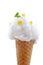 lemon icecream on white background