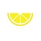 Lemon icon. yellow fresh citrus fruits. half of lemon